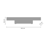 Step into Design Ceiling lamp STREAM chrom 140*75cm