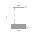 Step into Design Wisząca SPARKLE SINGLE Antracyt 100cm
