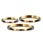 Step into Design Lampa wisząca CIRCLE 60+80+80 LED mosiądz na 1 podsufitce (ST-8848-60+80+80 brass)