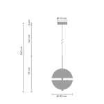 Step into Design Wisząca SFERA-1 LED Złoty 20cm