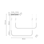 Step into Design Wisząca Lampa LED MINIMA-2 Czarny 80cm