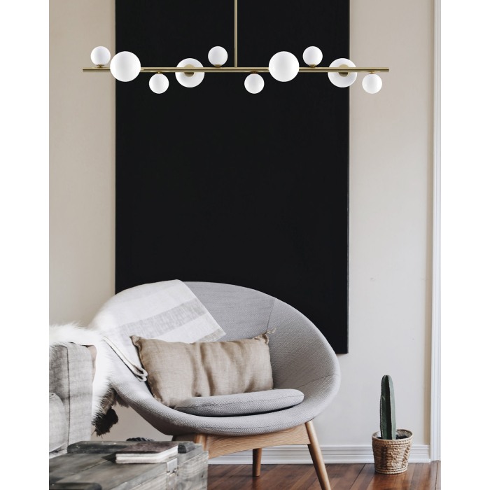 Step into Design Wisząca MILKY DROP Złoty 120cm