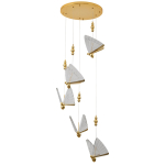 Step into Design Wisząca Lampa LED BEE LAMP 5 Złoty 45cm