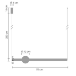 Step into Design Wisząca O-LINE LED 63cm Mosiądz ST-1688S