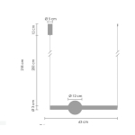 Step into Design Wisząca O-LINE LED 63cm Mosiądz ST-1688S