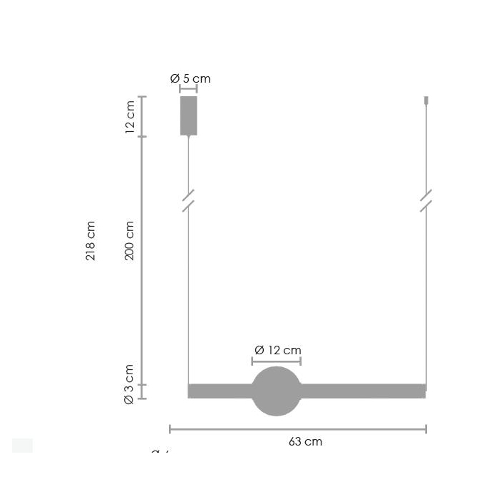 Step into Design Wisząca O-LINE LED 63cm Mosiądz ST-1688S