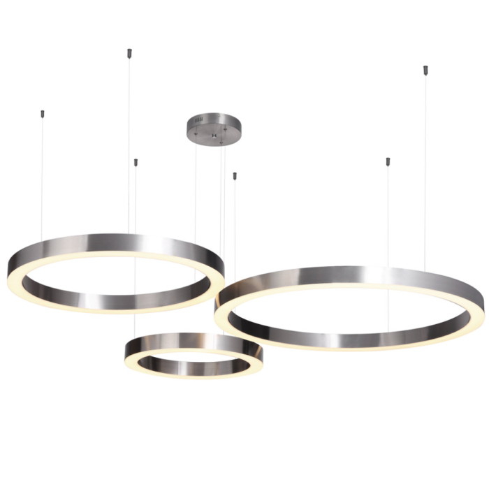 Step into Design Lampa LED CIRCLE 40+60+80cm Szczotkowany Nikiel