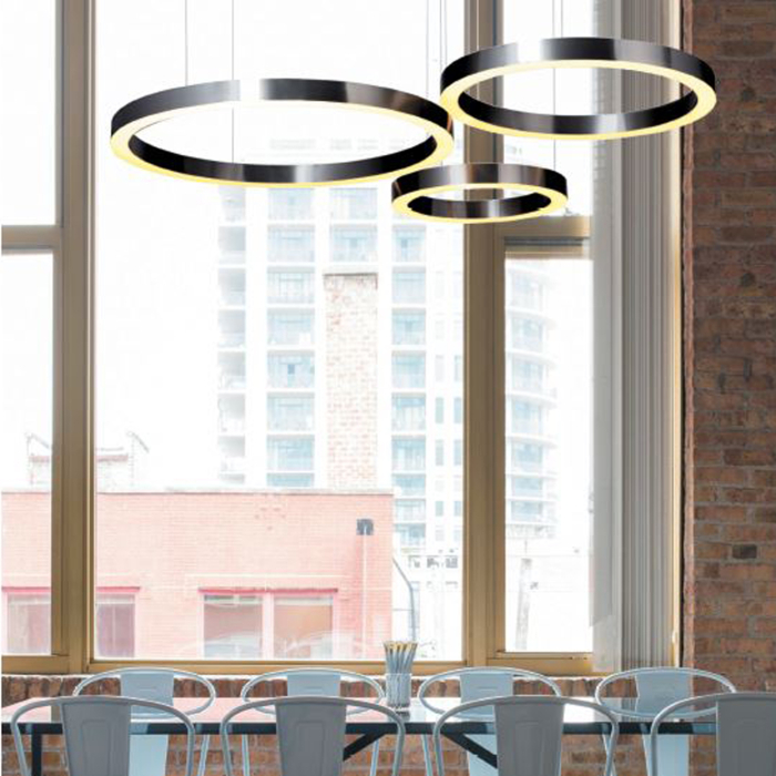 Step into Design Lampa LED CIRCLE 40+60+80cm Szczotkowany Nikiel