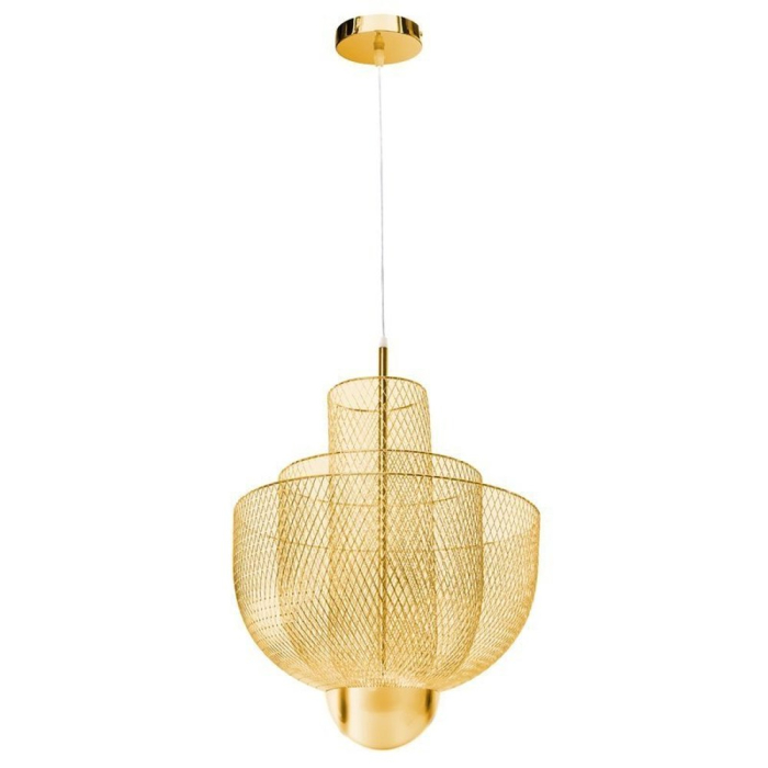 Step into Design Lampa wisząca MESH GOLD LED złota 60cm (MD-7026 - 600 GOLD/ ST-1635M)