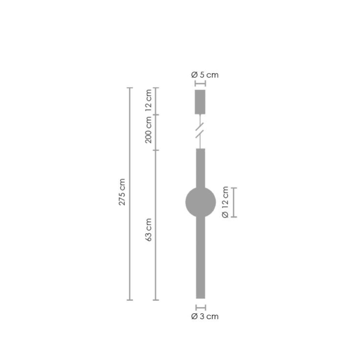 Step into Design Wisząca O-LINE LED 63cm Mosiądz ST-1689S