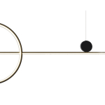 Step into Design Lampa LED Wisząca NEW AGE Czarny 120cm
