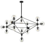 Step into Design Lampa wisząca ASTRIFERO-15 transparentno czarna 110cm (ST-9047-15 transparent)