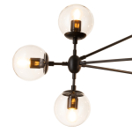Step into Design Lampa wisząca ASTRIFERO-15 transparentno czarna 110cm (ST-9047-15 transparent)