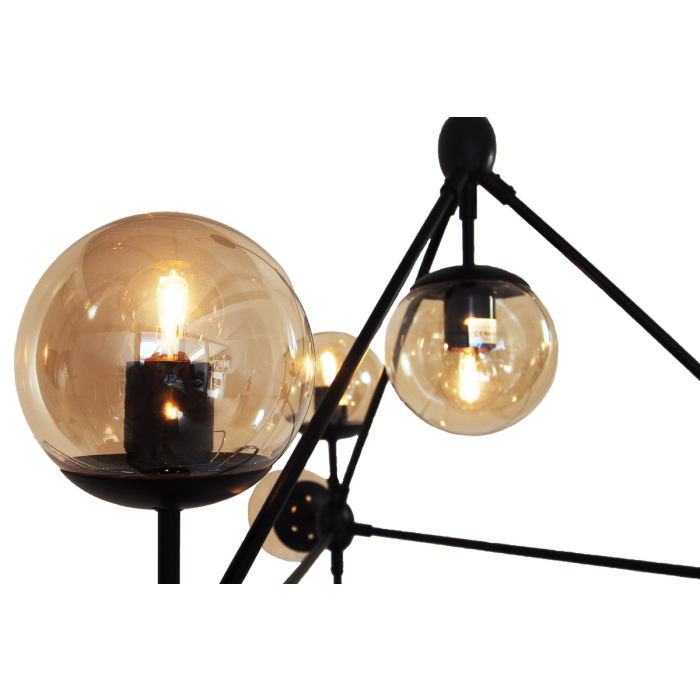 Step into Design Lampa wisząca ASTRIFERO-15 transparentno czarna 110cm (ST-9047-15 transparent)