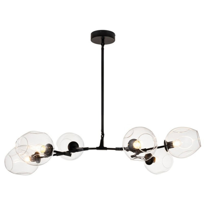 Step into Design Lampa wisząca MODERN ORCHID-6 transparentno czarna 130cm (ST-1232-6 TRANSPARENT)
