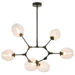 Step into Design Lampa wisząca MODERN ORCHID-6 transparentno czarna 130cm (ST-1232-6 TRANSPARENT)