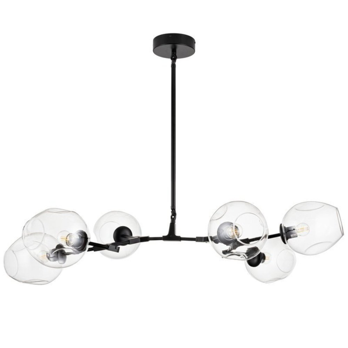 Step into Design Lampa wisząca MODERN ORCHID-6 transparentno czarna 130cm (ST-1232-6 TRANSPARENT)