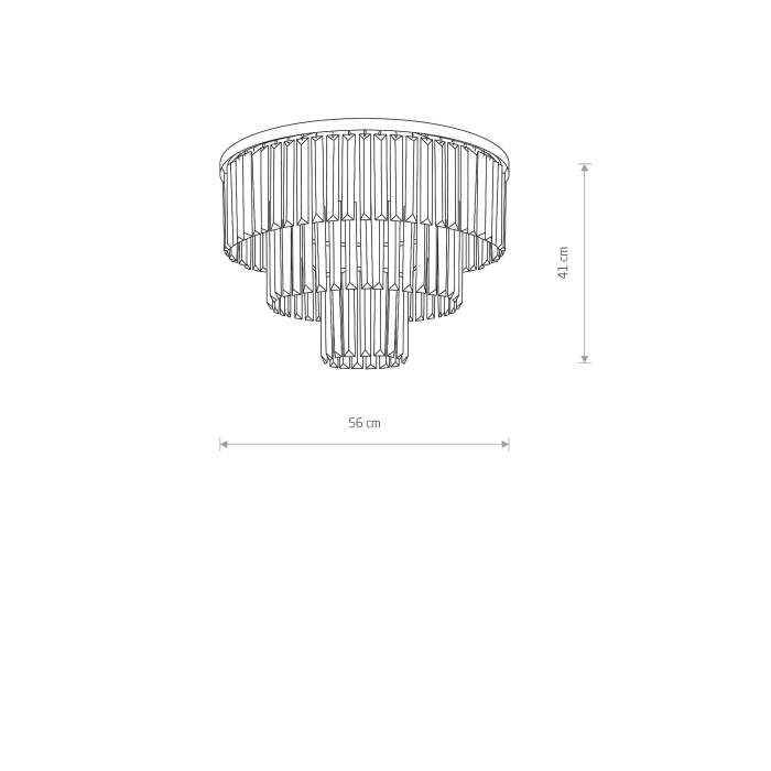 Nowodvorski CRISTAL M Sufitowa Plafon Max moc 60W E14  Transparentny 7628