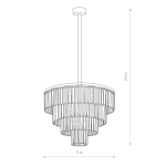 Nowodvorski CRISTAL L Sufitowa Żyrandol Max moc 40W E14  Transparentny 7614