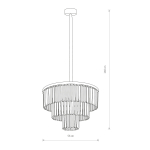 Nowodvorski CRISTAL M Sufitowa Żyrandol Max moc 40W E14  Transparentny 7616