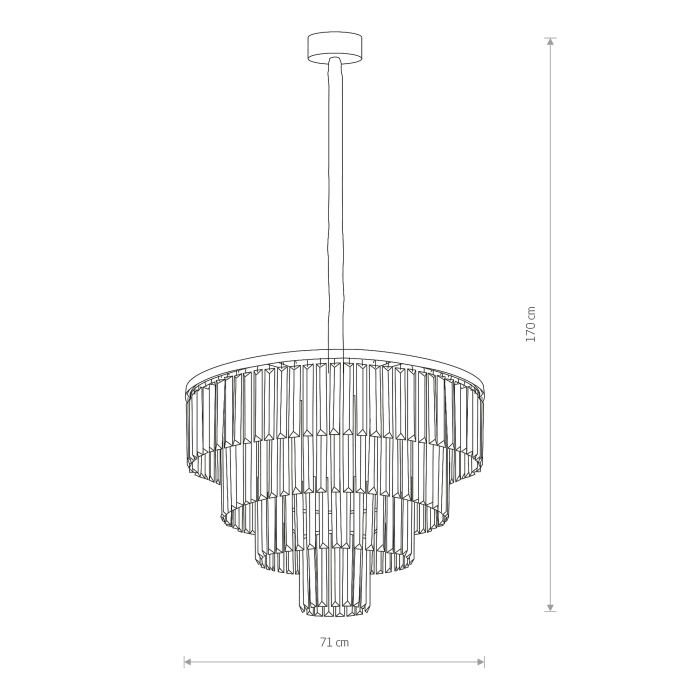 Nowodvorski CRISTAL L Sufitowa Żyrandol Max moc 40W E14  Transparentny 7615