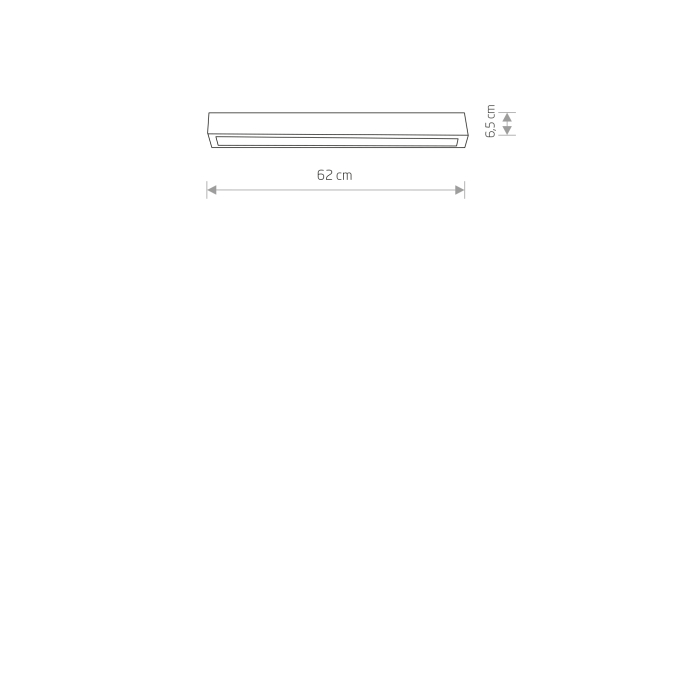 Nowodvorski STRAIGHT CEILING LED  S Sufitowa Plafon Max moc 11W LED TUBE T8  Biały 7557