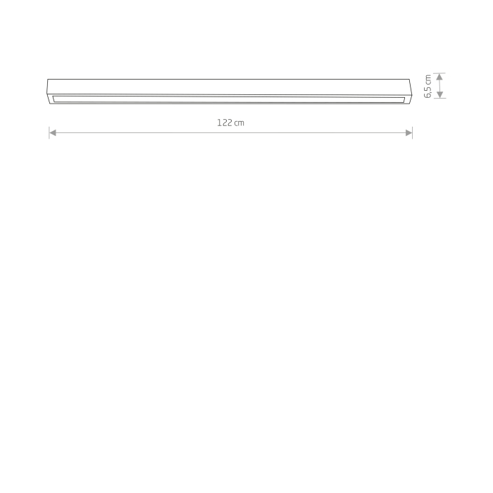 Nowodvorski STRAIGHT CEILING LED L Sufitowa Plafon Max moc 22W LED TUBE T8  Czarny 7600