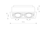 Nowodvorski DOWNLIGHT ES111 Spot Podtynkowa Max moc 2x15W GU10 ES111  Biały 9574