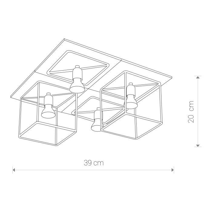 Nowodvorski COBA IV Przysufitowa 4xGU10 Multikolor 9723