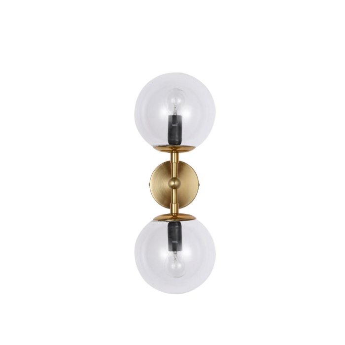 Light Prestige Dorado kinkiet 2 złoty Transp. 2xE14 złoty / transparentny