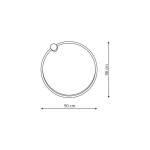 Light Prestige Mirror kinkiet duży czarny LP-999/1W L BK 1xLED IP44 czarny