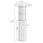 Light Prestige Lungo 7 czarna lampa wisząca LP-894/7P BK 7xG9 czarny