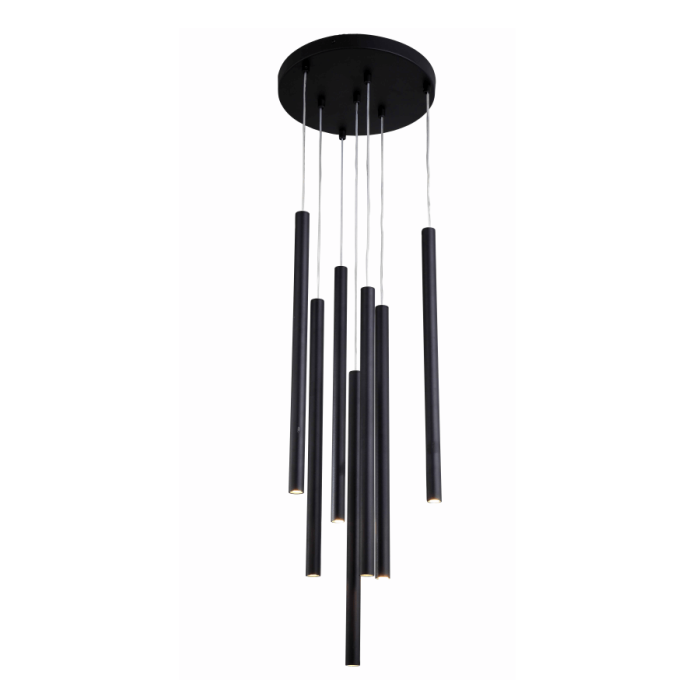 Light Prestige Lungo 7 czarna lampa wisząca LP-894/7P BK 7xG9 czarny