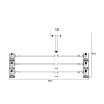 Light Prestige Snow 6 złoty xGU10 Złoty/Czarny LP-731/6P GD