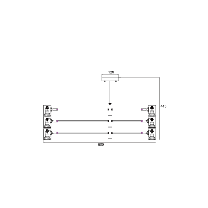 Light Prestige Snow 6 złoty xGU10 Złoty/Czarny LP-731/6P GD