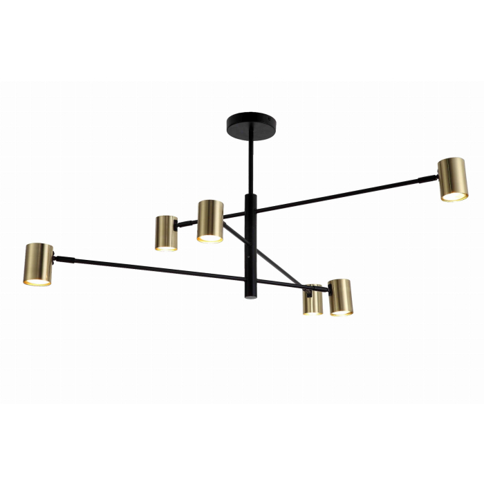 Light Prestige Snow 6 złoty xGU10 Złoty/Czarny LP-731/6P GD