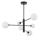Light Prestige Dorado 6 lampa wisząca czarna LP-002/6P BK 6xG9 czarny / biały