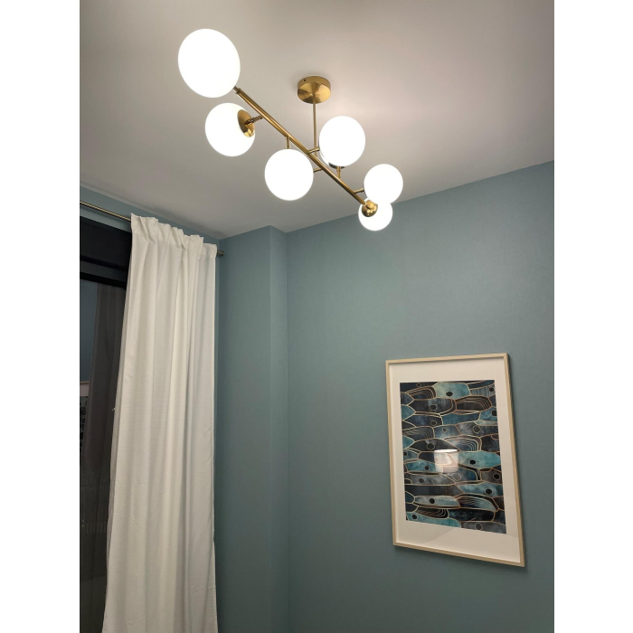 Light Prestige Dorado 8 lampa wisząca LP-002/8P 8xE14 złoty/biały