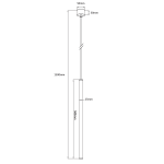 Light Prestige Lungo 1 czarna lampa wisząca LP-894/1P BK 1xG9 czarny