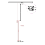 Light Prestige Lungo 1 czarna wisząca do szynoprzewodu 3F  LP-894/1P BK 3F 1xG9 Czarny