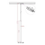 Light Prestige Lungo 1 złota wisząca do szynoprzewodu 1F  LP-894/1P GD 1F 1xG9 złoty