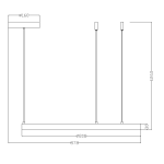 Light Prestige Midway lampa wisząca duża złota LP-033/1P L GD 1xLED Złoty