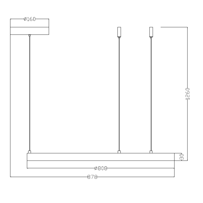 Light Prestige Midway lampa wisząca duża złota LP-033/1P L GD 1xLED Złoty