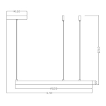 Light Prestige Midway lampa wisząca mała złota LP-033/1P S GD  1xLED Złoty