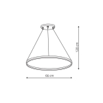Light Prestige Ring lampa wisząca średnia czarna 4000K LP-909/1P 4M BK 1xLED czarny