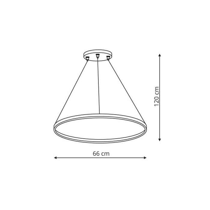 Light Prestige Ring lampa wisząca średnia czarna 4000K LP-909/1P 4M BK 1xLED czarny