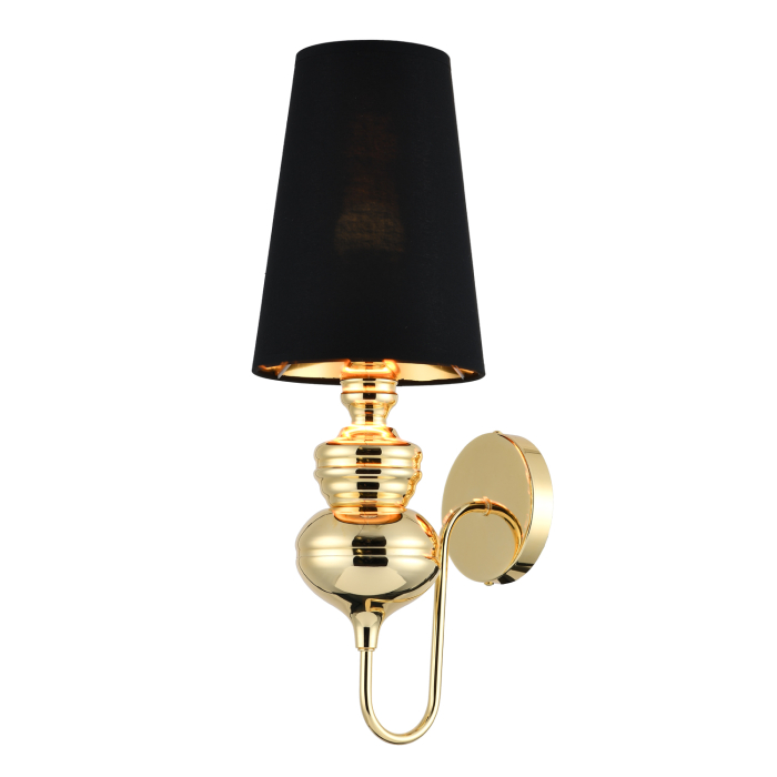 Step into Design Lampa ścienna QUEEN złoto czarna 18 cm