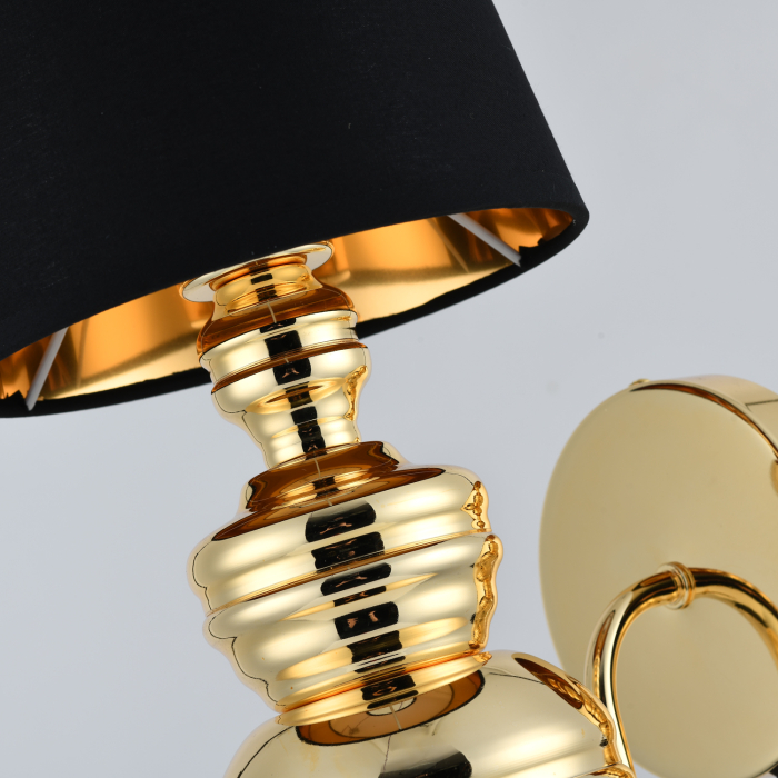 Step into Design Lampa ścienna QUEEN złoto czarna 18 cm