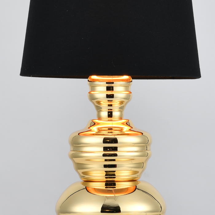 Step into Design Lampa stołowa QUEEN złoto czarna 18 cm