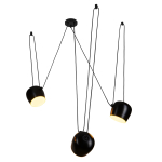 Step into Design Lampa wisząca BENNA-3 czarna